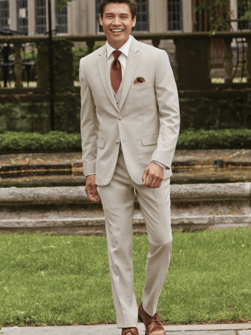 NHTC Tan Slim Fit Suit